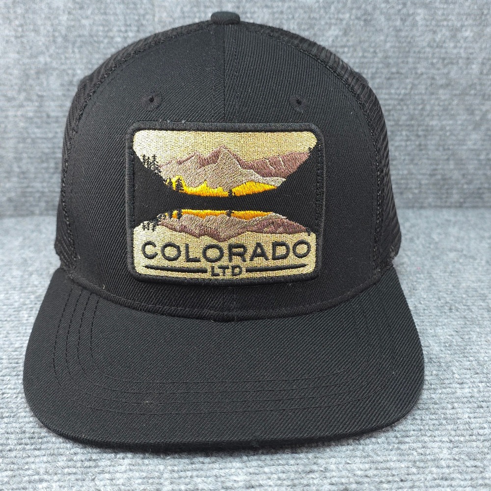 Colorado Limited Hat Cap Mens Snapback Black Mountain Patch Mesh Trucker Outdoor